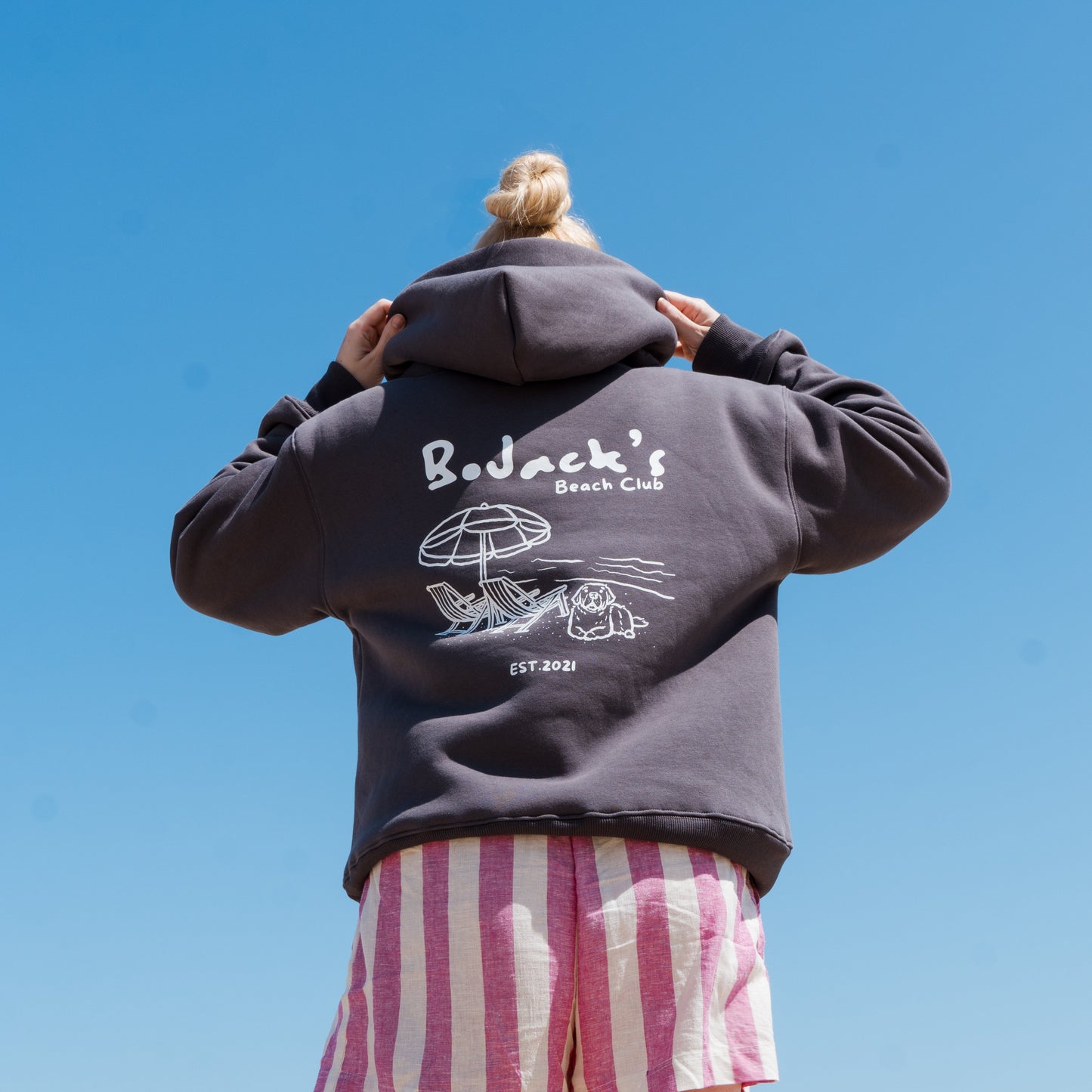BoJack's Beach Club Hoodie - Charcoal
